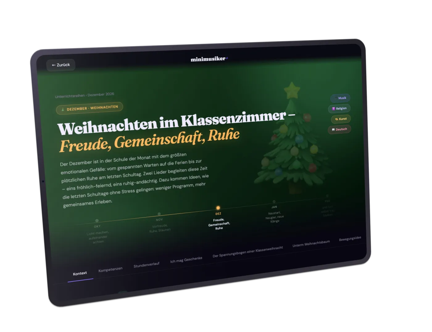Dezember-Reihe: Freude, Gemeinschaft, Ruhe